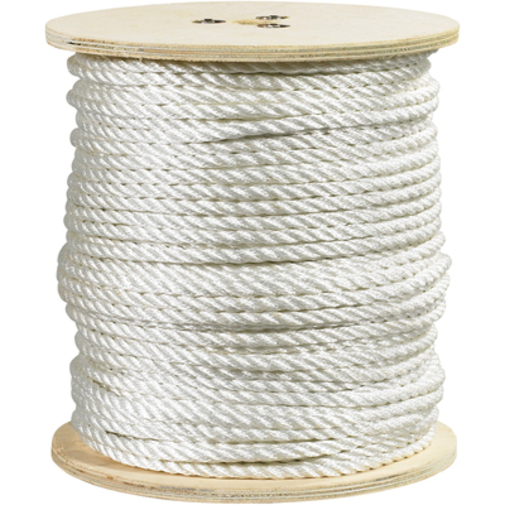 1/2in., 5080 lb, White Twisted Polyester Rope 1/CS, Material Nylon, Width 0.5 in, Model# TWR138